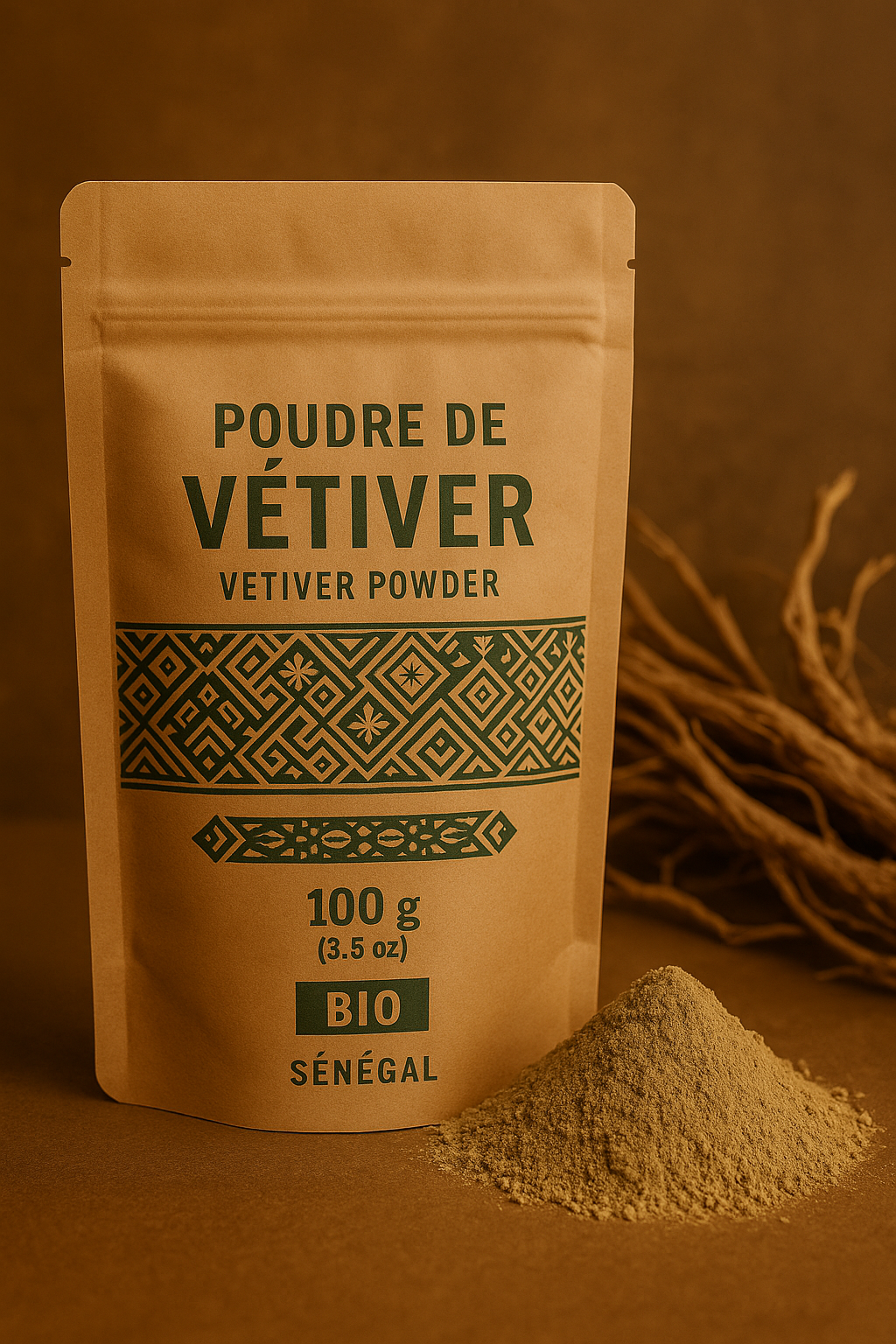 Poudre de Vétiver Bio Naturelle – 100% pure et artisanale